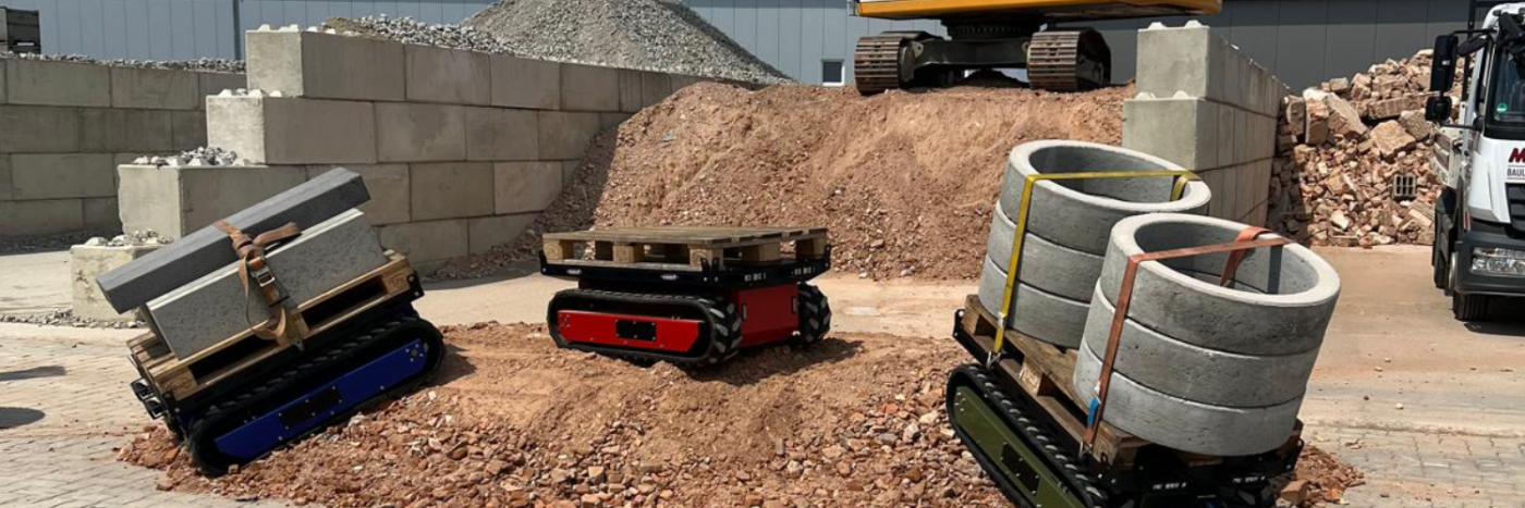 Tracket platform on the construction site